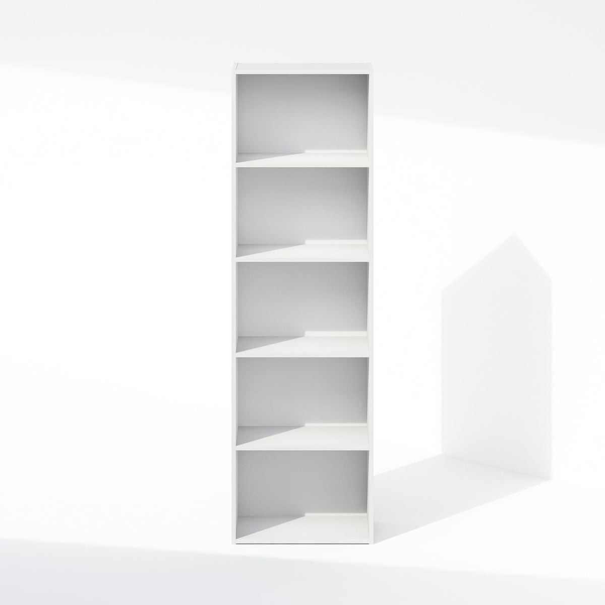 5 Tier Open Closet Organizer Tower, 52 Inch, White