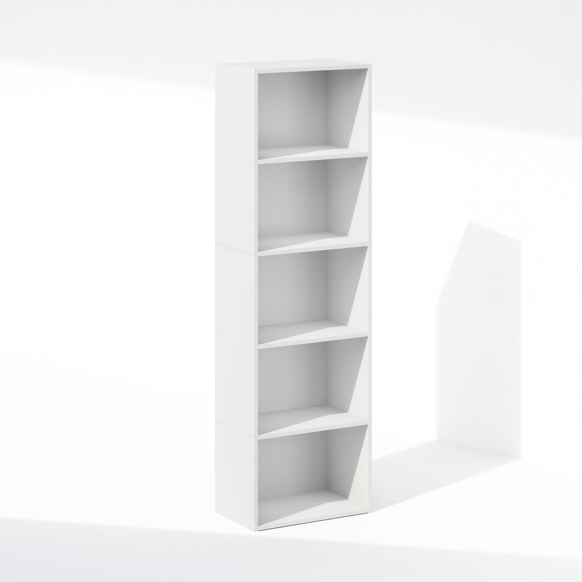 5 Tier Open Closet Organizer Tower, 52 Inch, White