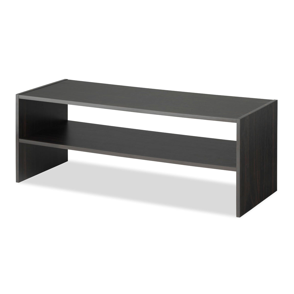 Stackable Wood Shoe Shelf, 2 Tier, 31 Inch, Espresso Finish