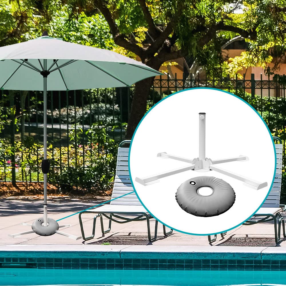 Folding Umbrella Stand Base with Weight Bag, Portable Iron Holder