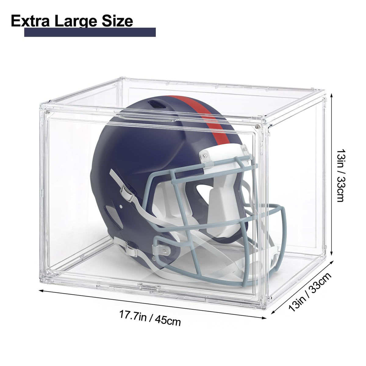 Extra Large Clear Display Box with Magnetic Door, 17.7 x 13 x 13 Inch