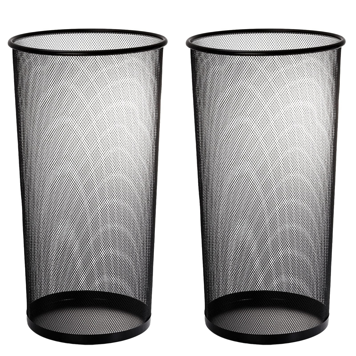 Metal Mesh Umbrella Stand, 2 Pack, 10.5 x 20 Inch, Black