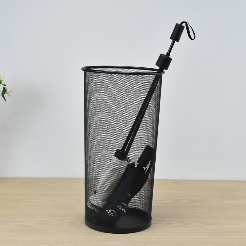 Metal Mesh Umbrella Stand, 2 Pack, 10.5 x 20 Inch, Black