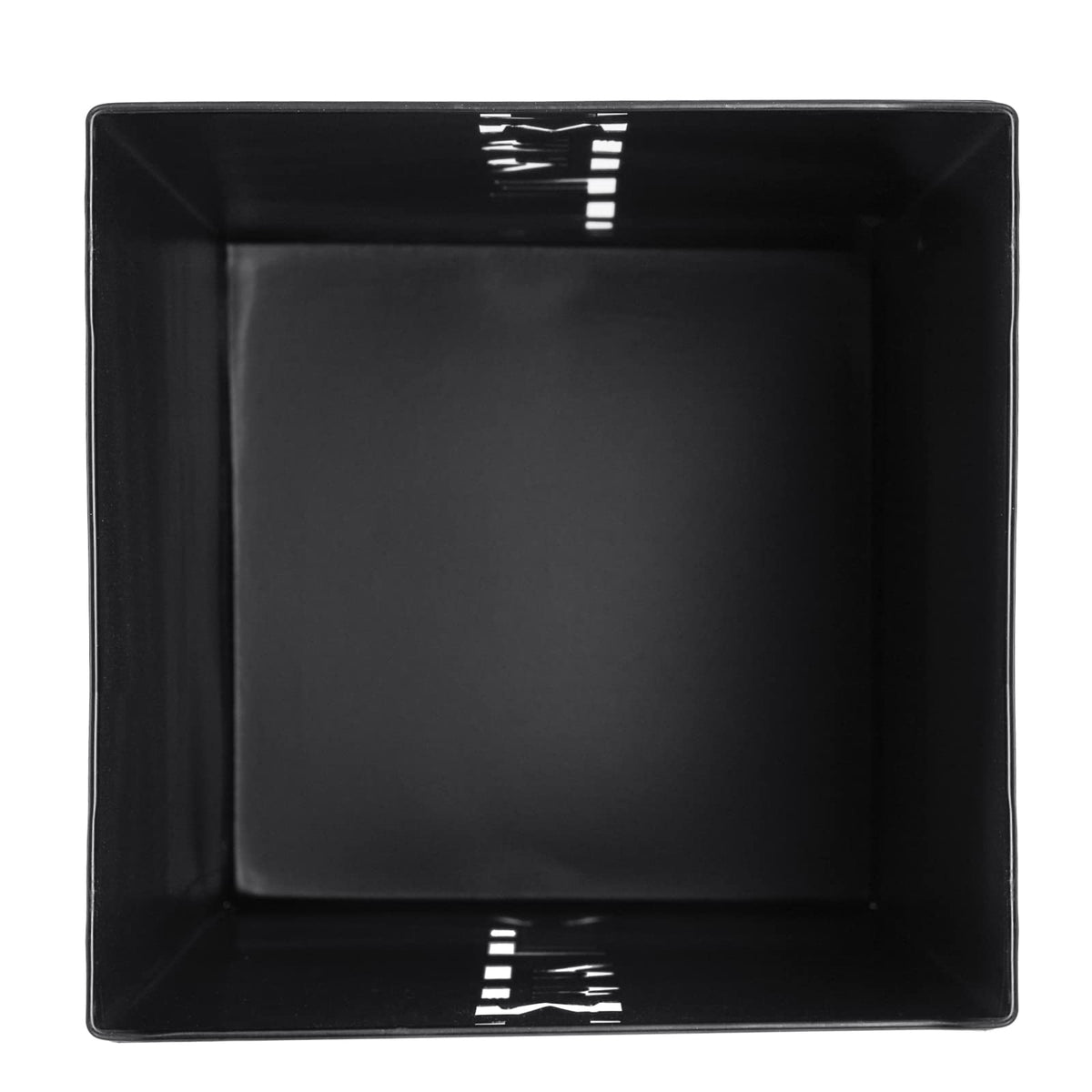 Square Metal Umbrella Stand, 6.3 x 6.3 x 16.5 Inch Freestanding Holder, Black