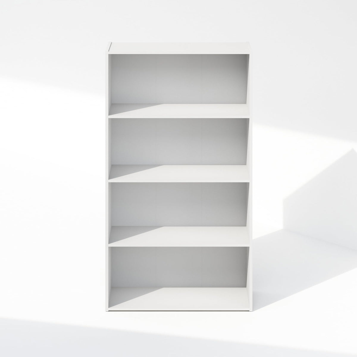White 4 Tier Closet Shelf Organizer, 23.6 Inch Wide Open Tower