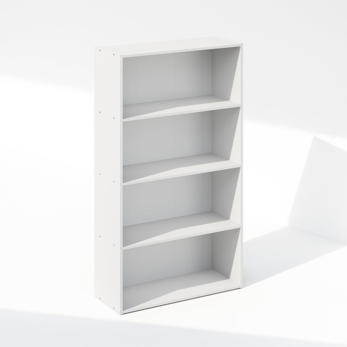 White 4 Tier Closet Shelf Organizer, 23.6 Inch Wide Open Tower