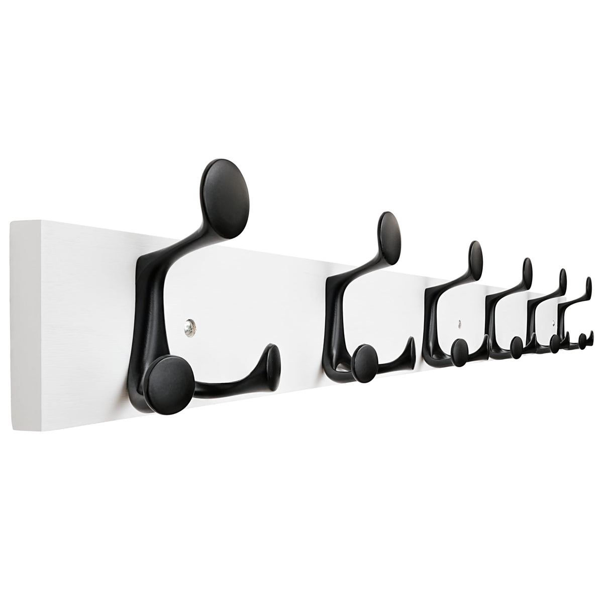 39 Inch White Coat Racks with 6 Triple Hooks, Pack of 2