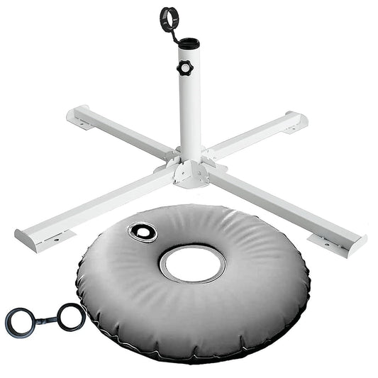Folding Umbrella Stand Base with Weight Bag, Portable Iron Holder