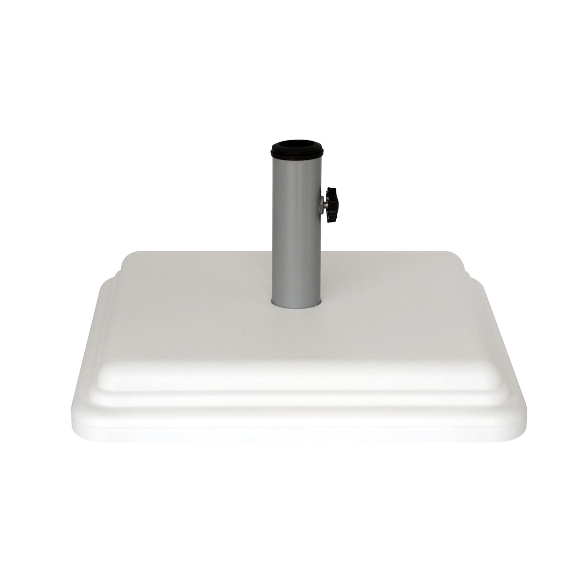 White 40 lb Patio Umbrella Base for Table Use, Weighted Stand