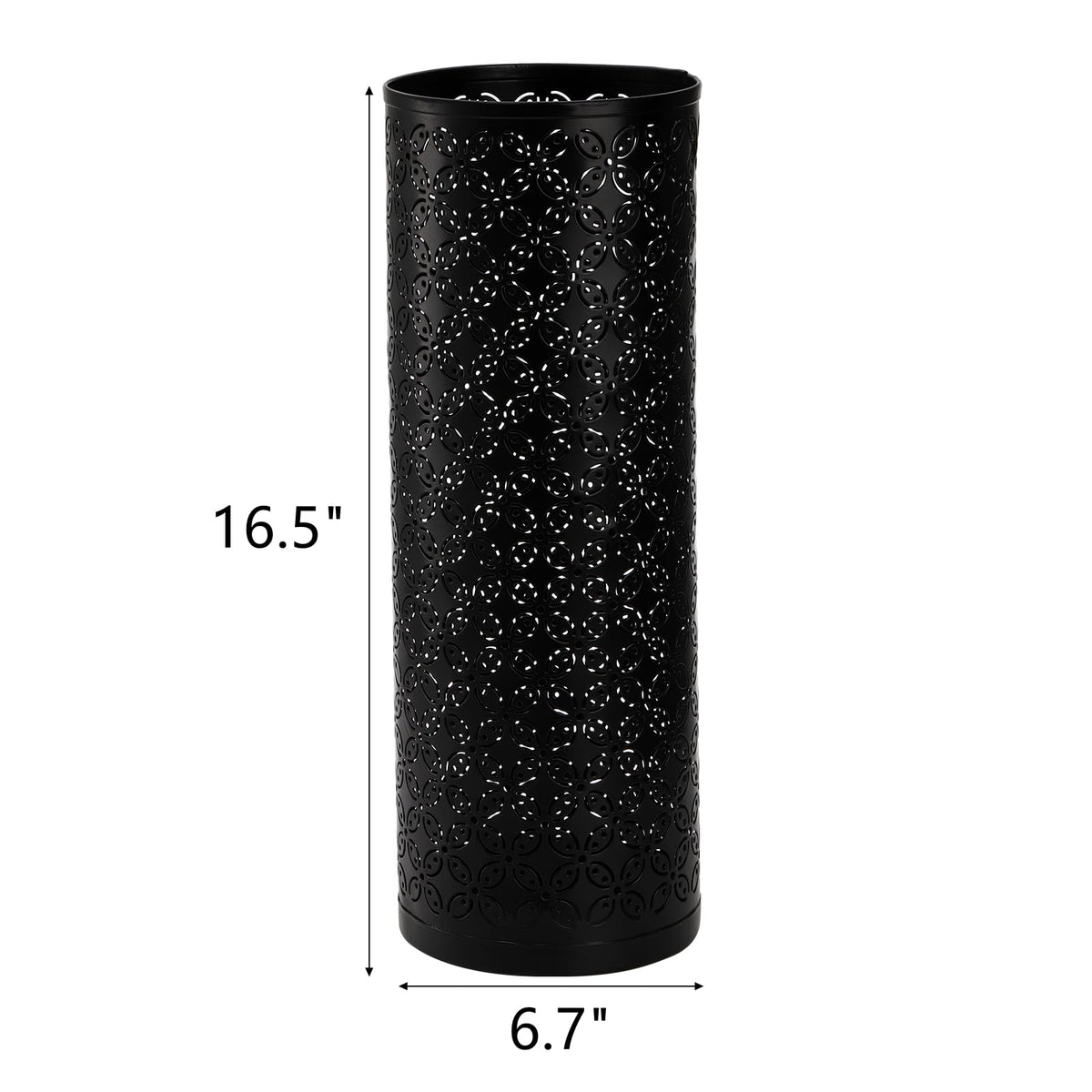 Round Metal Umbrella Stand for Entryway, Freestanding Umbrella & Cane Holder