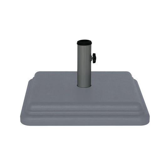 Gray 40 lb Patio Umbrella Base for Under Table Use, Fits 1.3 to 1.76 in Poles