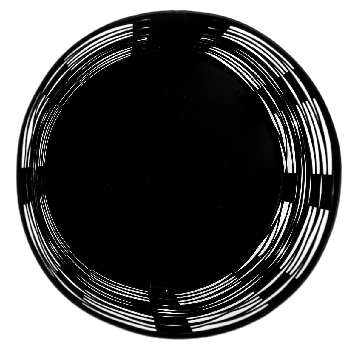 Round Black Metal Umbrella Holder, 15.7 Inch, Cut-Out Pattern