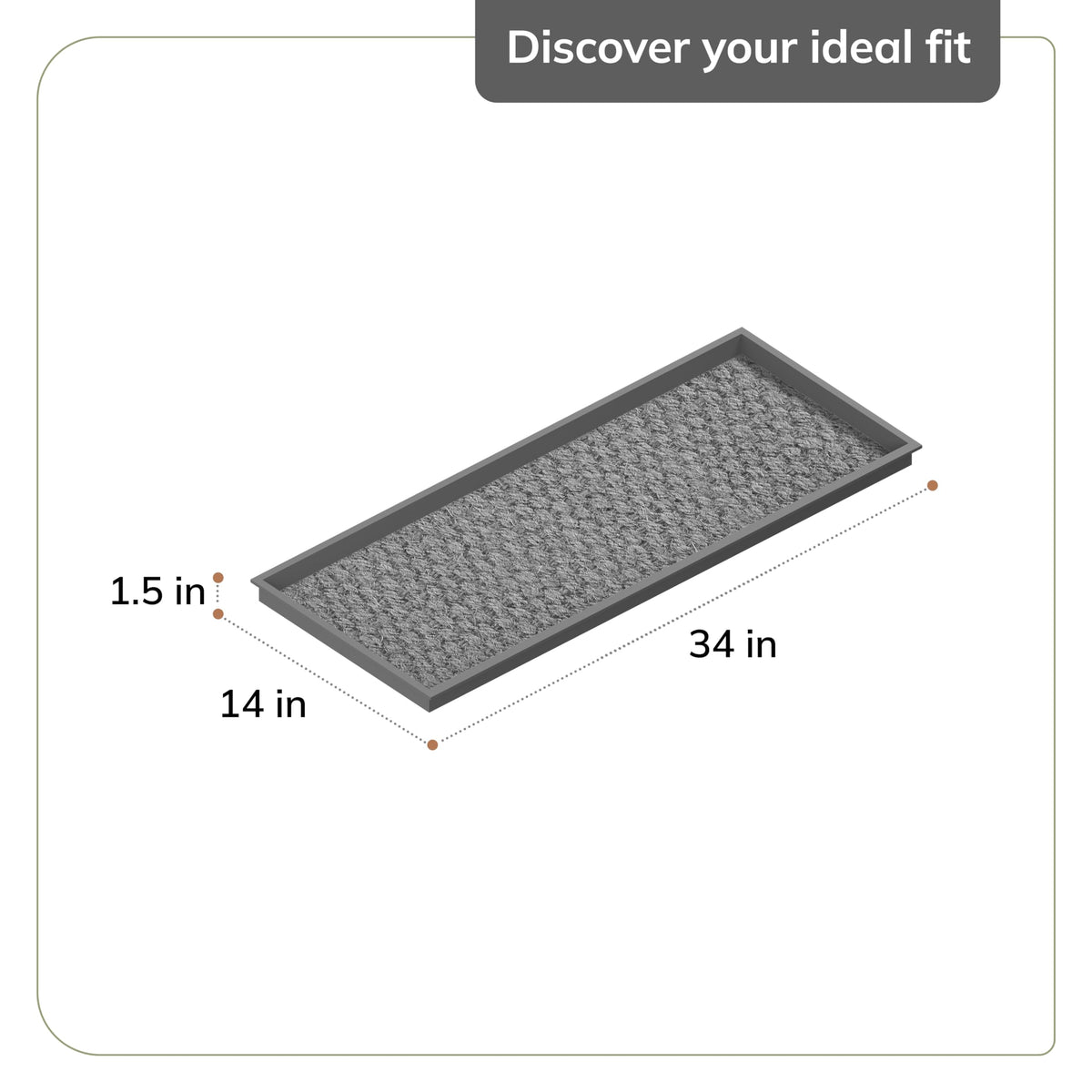 Black and Ivory Diamond Boot Tray, 34 x 14 Inch, Fits 3 Pairs