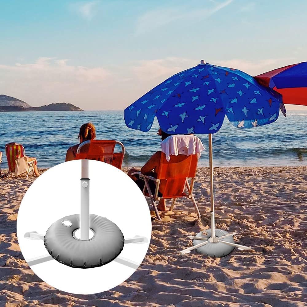 Folding Umbrella Stand Base with Weight Bag, Portable Iron Holder