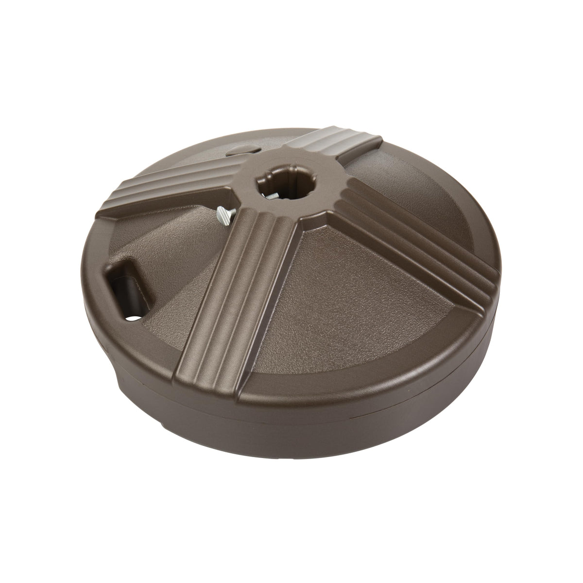 Fillable Umbrella Base for Patio Table, Bronze, Fits 1 to 1.5 Inch Poles