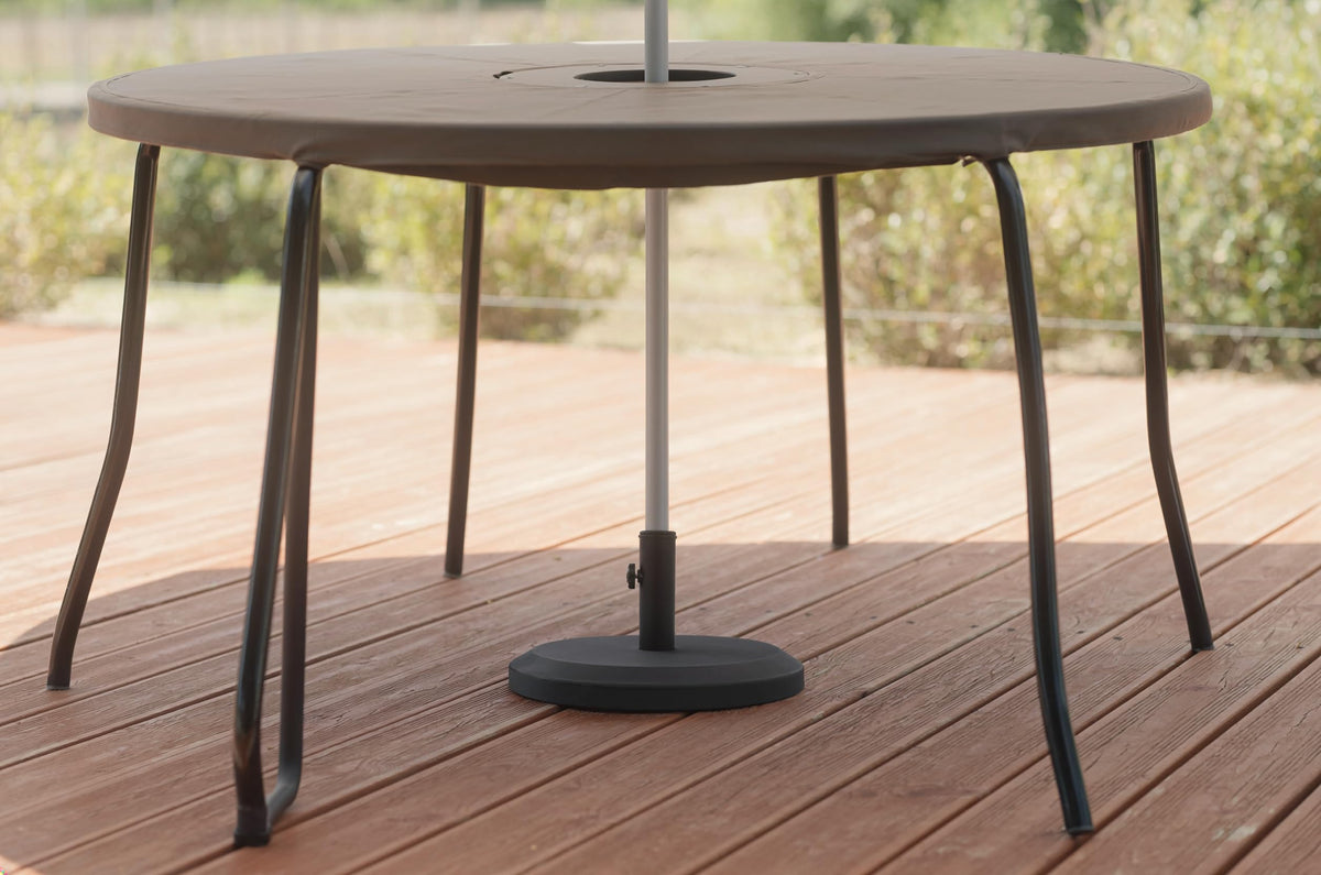 Filled 22 lb Umbrella Base for Patio Tables, Black, 16 Inch