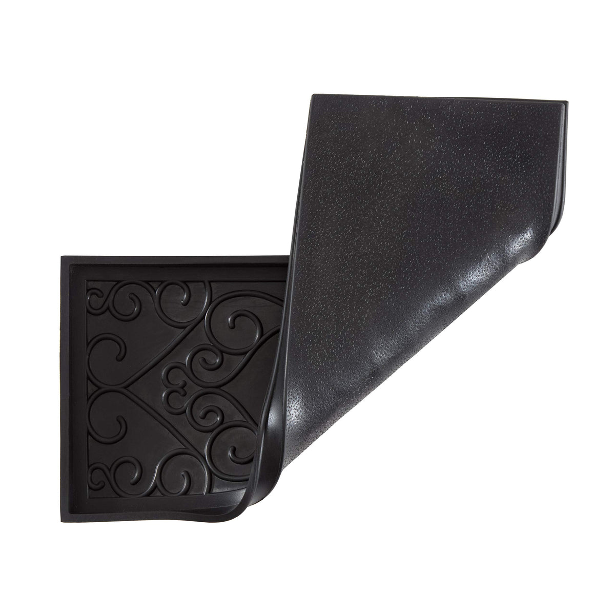 Black and Ivory Diamond Boot Tray, 34 x 14 Inch, Fits 3 Pairs