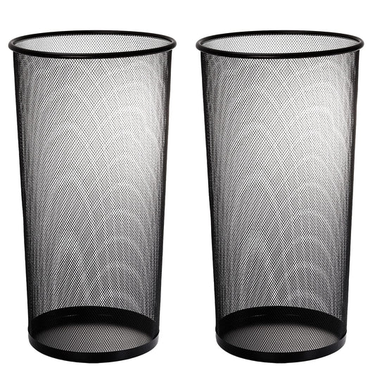 Metal Mesh Umbrella Stand, 2 Pack, 10.5 x 20 Inch, Black
